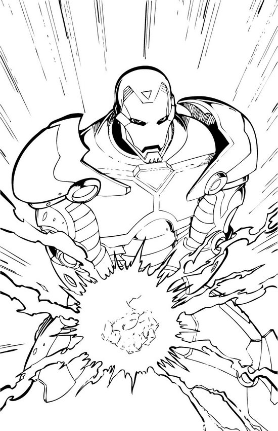 Раскраска: Железный Человек (Супер герой) #80633 - Бесплатные раскраски для печати