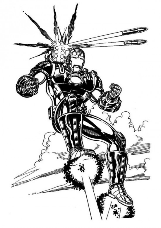Раскраска: Железный Человек (Супер герой) #80635 - Бесплатные раскраски для печати