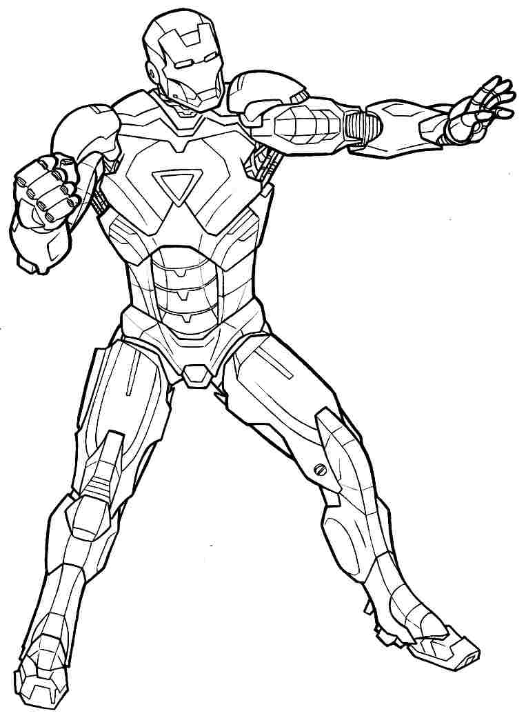 Раскраска: Железный Человек (Супер герой) #80650 - Бесплатные раскраски для печати