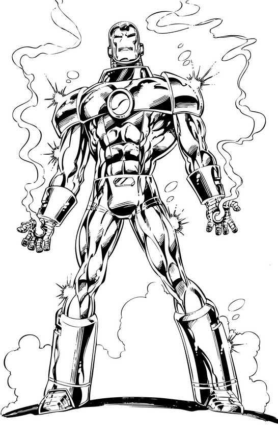 Раскраска: Железный Человек (Супер герой) #80657 - Бесплатные раскраски для печати