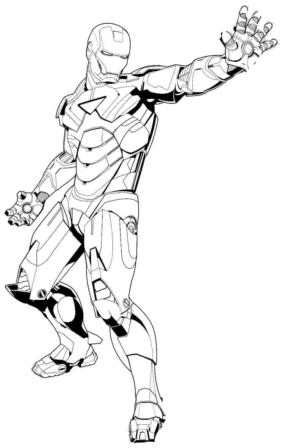 Раскраска: Железный Человек (Супер герой) #80663 - Бесплатные раскраски для печати