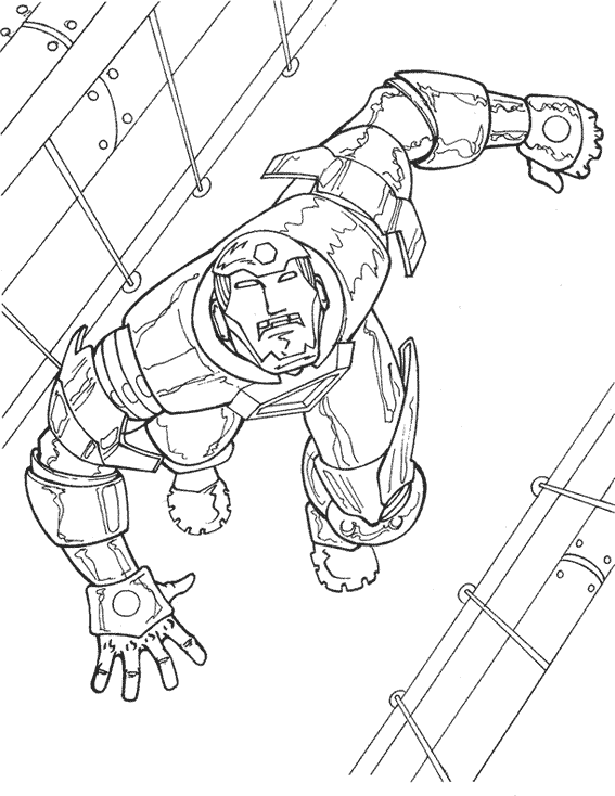 Раскраска: Железный Человек (Супер герой) #80665 - Бесплатные раскраски для печати