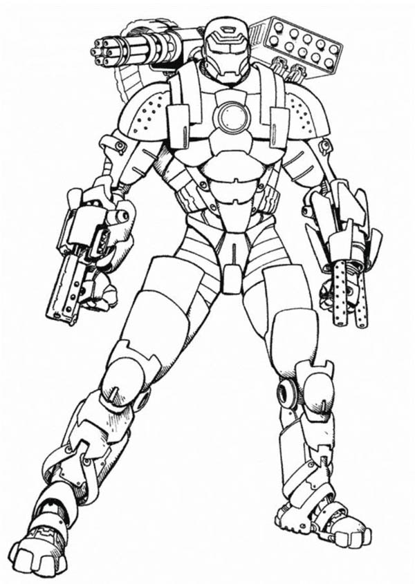 Раскраска: Железный Человек (Супер герой) #80666 - Бесплатные раскраски для печати