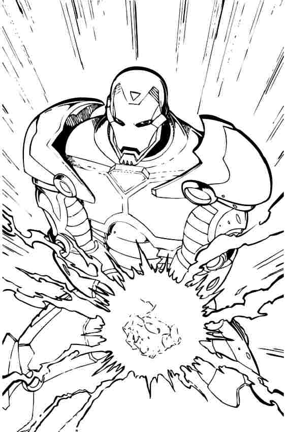 Раскраска: Железный Человек (Супер герой) #80687 - Бесплатные раскраски для печати