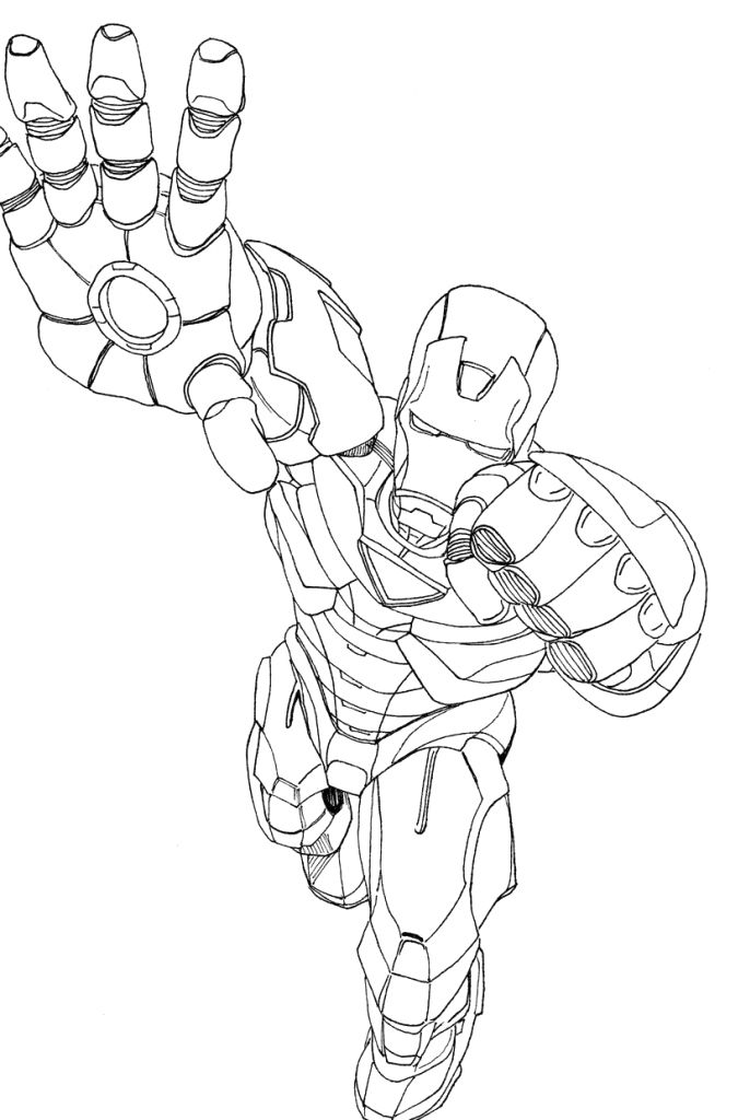 Раскраска: Железный Человек (Супер герой) #80694 - Бесплатные раскраски для печати