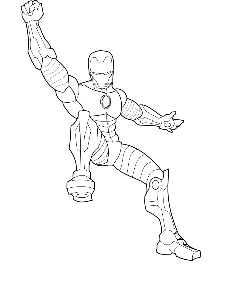Раскраска: Железный Человек (Супер герой) #80700 - Бесплатные раскраски для печати
