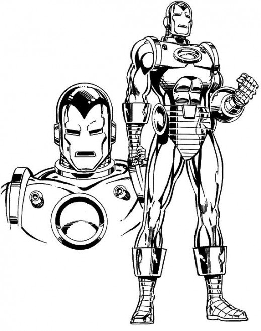 Раскраска: Железный Человек (Супер герой) #80703 - Бесплатные раскраски для печати