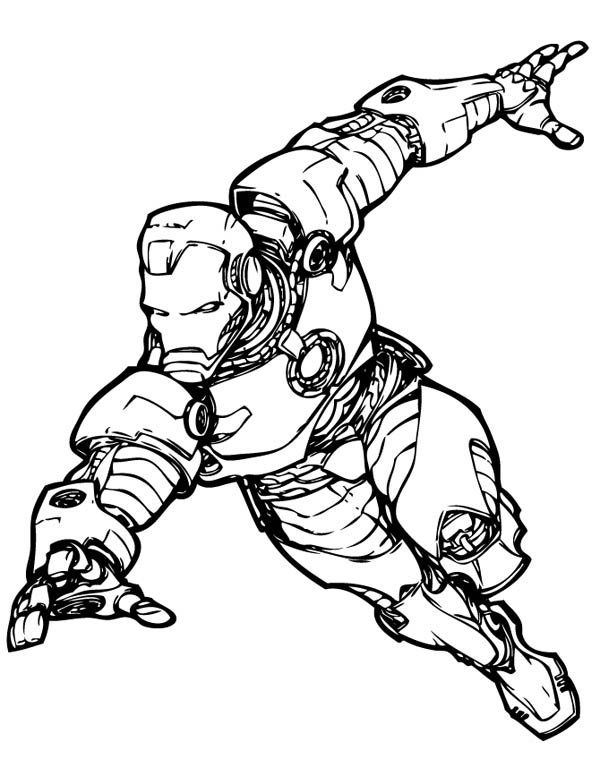 Раскраска: Железный Человек (Супер герой) #80704 - Бесплатные раскраски для печати