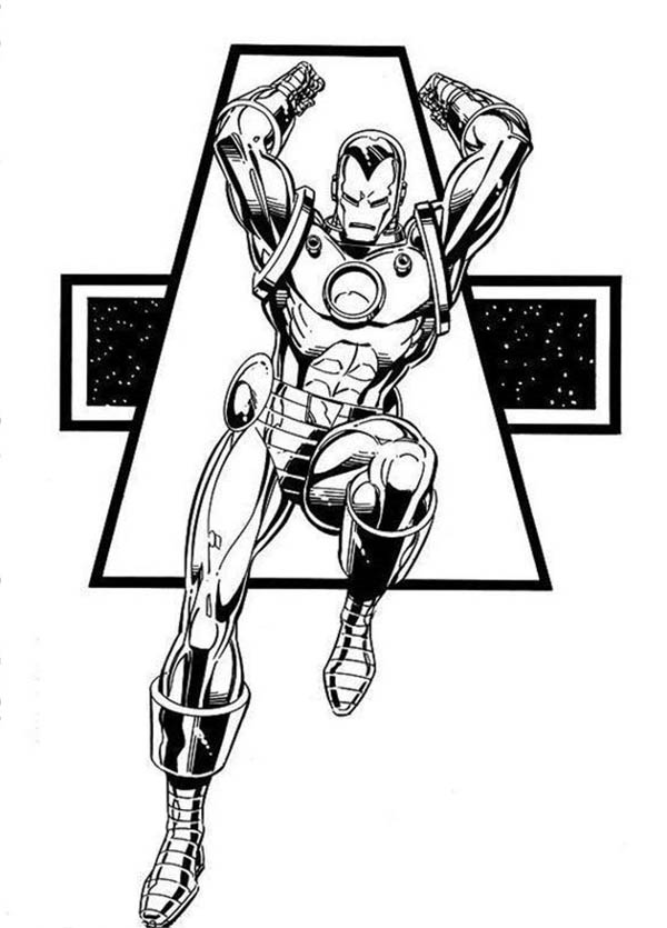 Раскраска: Железный Человек (Супер герой) #80714 - Бесплатные раскраски для печати