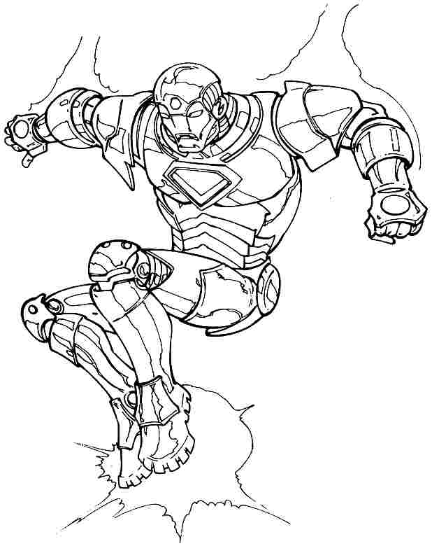 Раскраска: Железный Человек (Супер герой) #80718 - Бесплатные раскраски для печати
