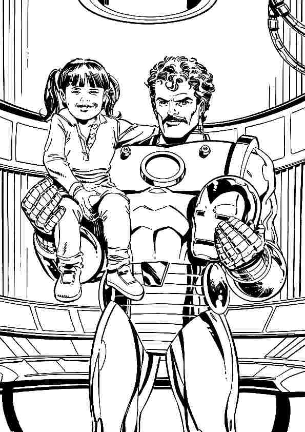 Раскраска: Железный Человек (Супер герой) #80728 - Бесплатные раскраски для печати