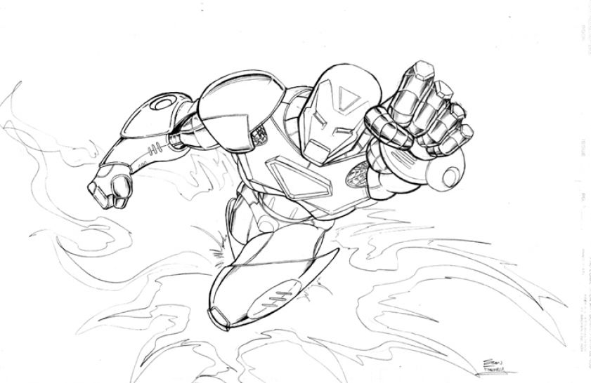 Раскраска: Железный Человек (Супер герой) #80763 - Бесплатные раскраски для печати