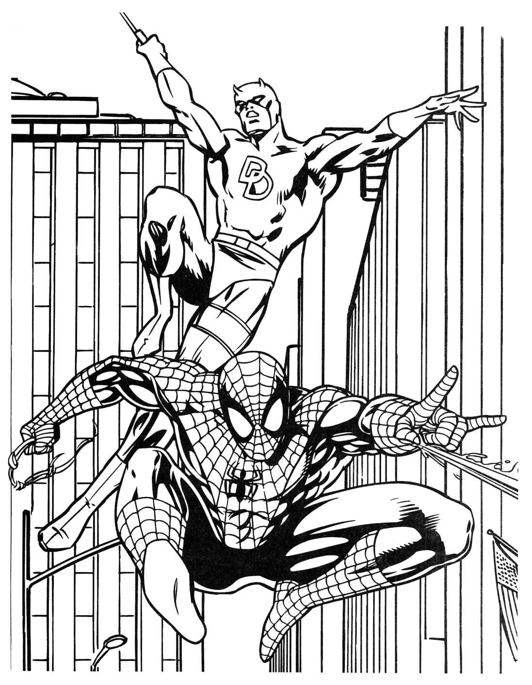 Раскраска: Marvel Superhero (Супер герой) #79605 - Бесплатные раскраски для печати