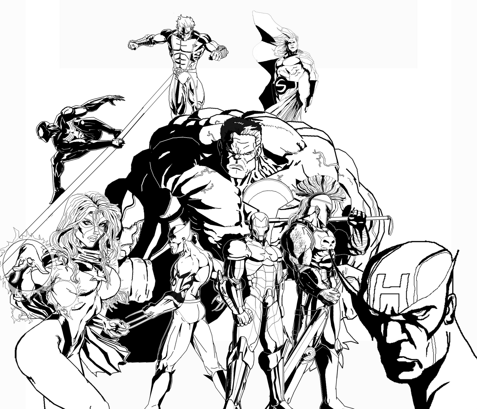 Раскраска: Marvel Superhero (Супер герой) #79753 - Бесплатные раскраски для печати