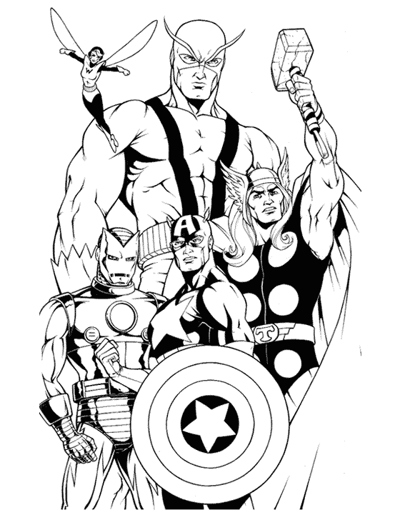 Раскраска: Marvel Superhero (Супер герой) #79755 - Бесплатные раскраски для печати