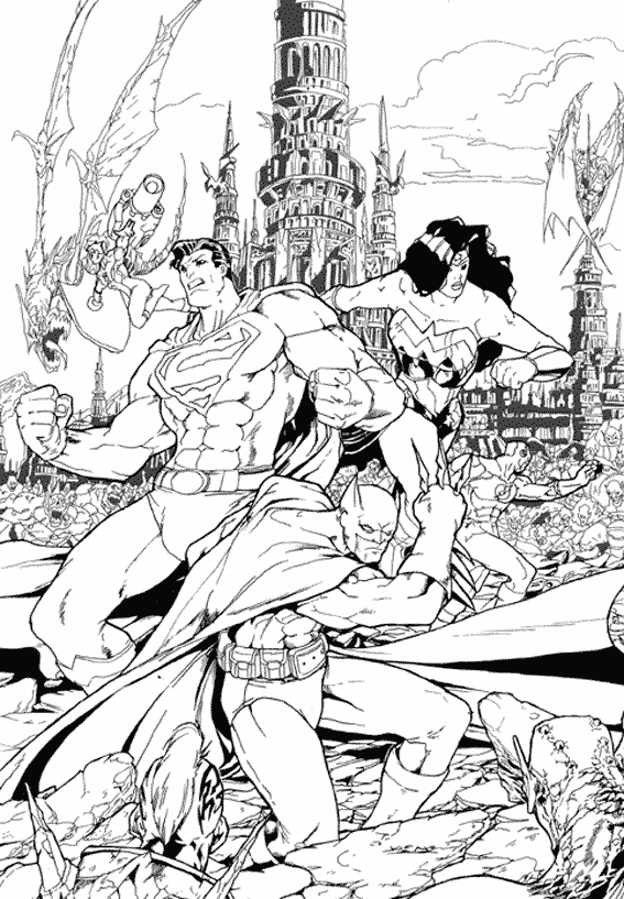 Раскраска: Marvel Superhero (Супер герой) #79760 - Бесплатные раскраски для печати