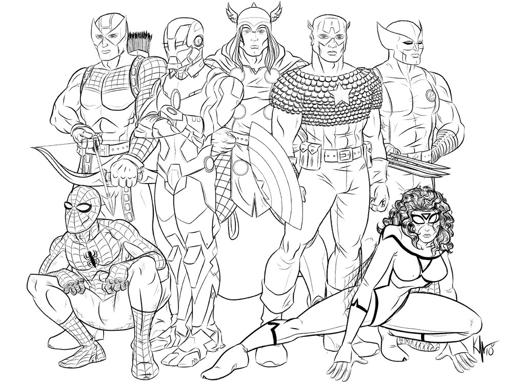 Раскраска: Marvel Superhero (Супер герой) #79836 - Бесплатные раскраски для печати