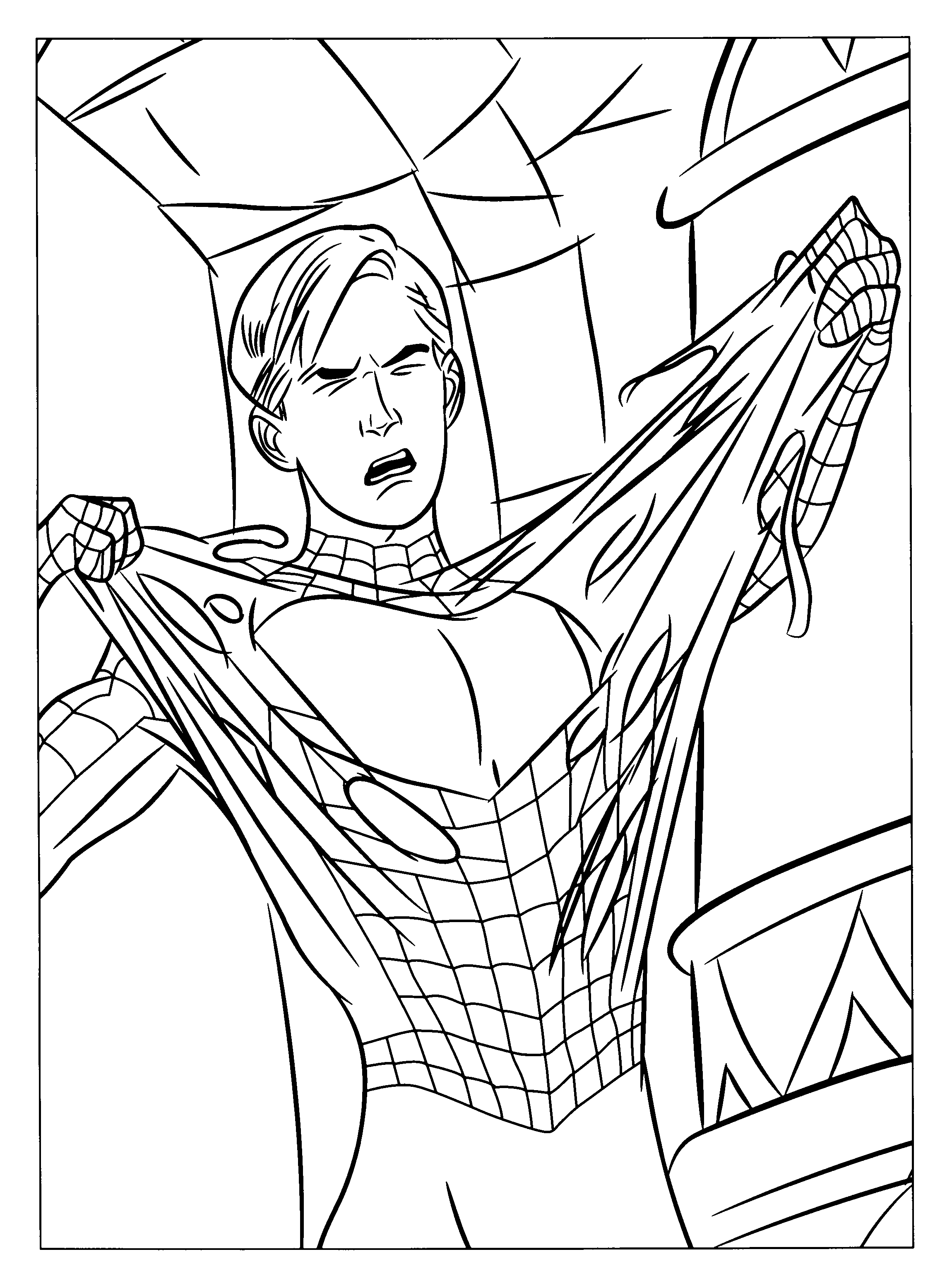 Раскраска: Marvel Superhero (Супер герой) #80013 - Бесплатные раскраски для печати