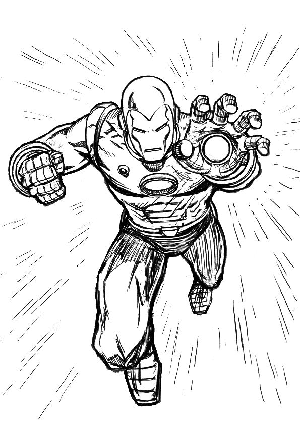 Раскраска: Marvel Superhero (Супер герой) #80040 - Бесплатные раскраски для печати