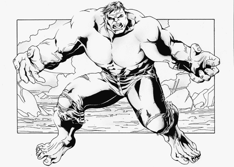Раскраска: Marvel Superhero (Супер герой) #80062 - Бесплатные раскраски для печати