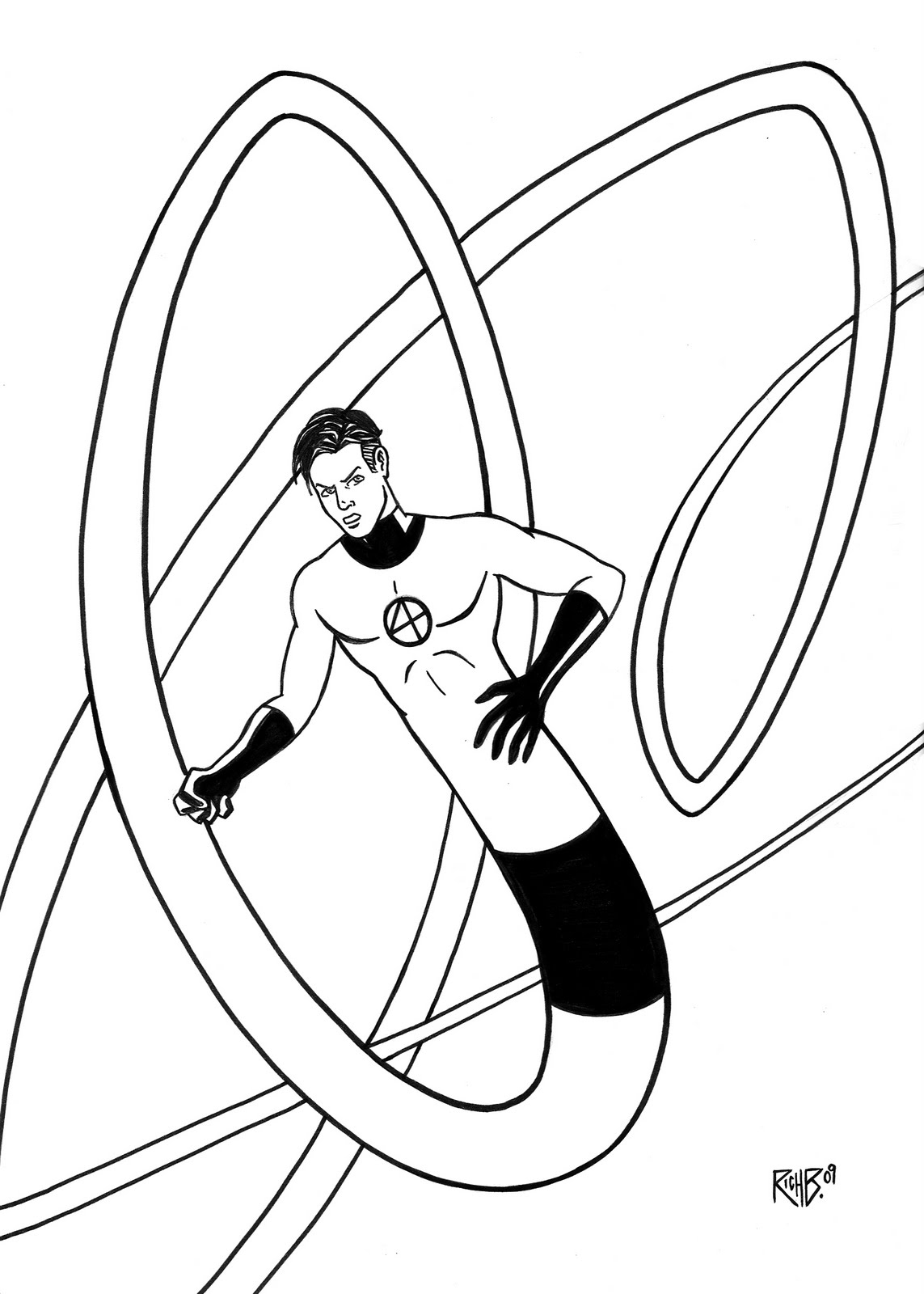 Раскраска: Мистер Фантастик (Супер герой) #84774 - Бесплатные раскраски для печати