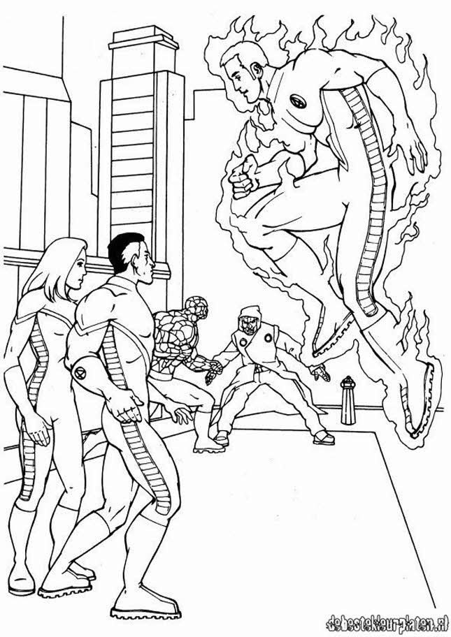 Раскраска: Мистер Фантастик (Супер герой) #84788 - Бесплатные раскраски для печати