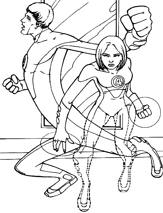 Раскраска: Мистер Фантастик (Супер герой) #84815 - Бесплатные раскраски для печати