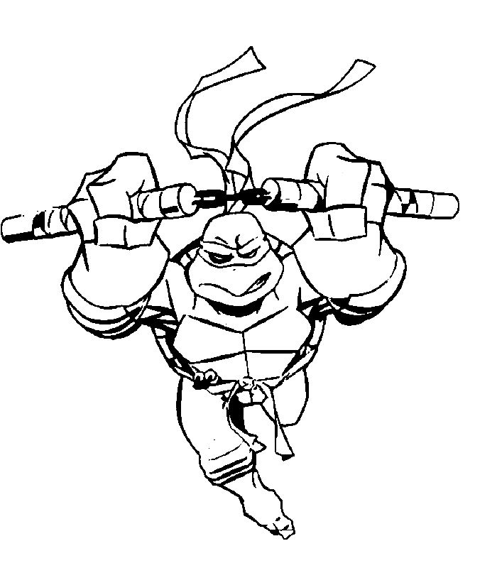 Раскраска: Черепашки ниндзя (Супер герой) #75358 - Бесплатные раскраски для печати