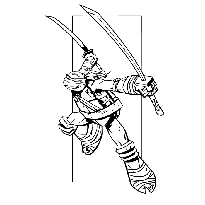 Раскраска: Черепашки ниндзя (Супер герой) #75386 - Бесплатные раскраски для печати