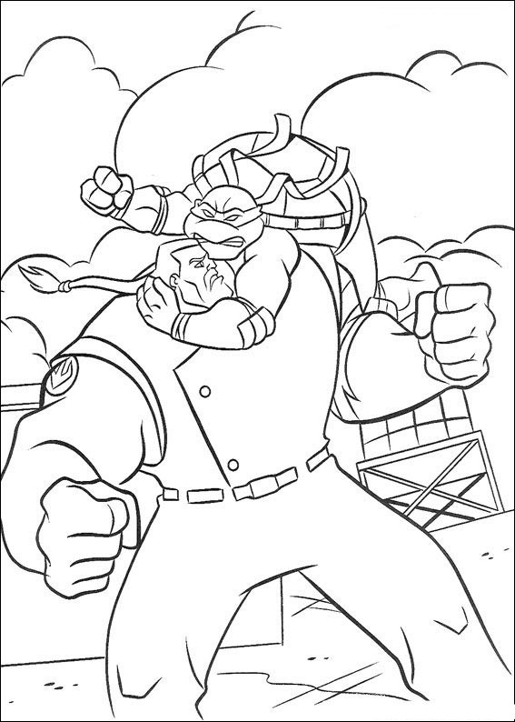 Раскраска: Черепашки ниндзя (Супер герой) #75392 - Бесплатные раскраски для печати