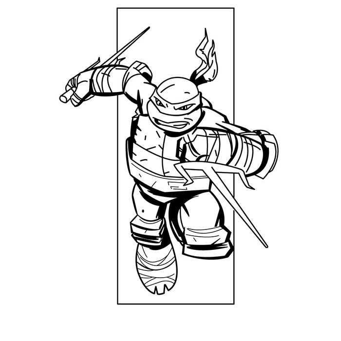 Раскраска: Черепашки ниндзя (Супер герой) #75411 - Бесплатные раскраски для печати