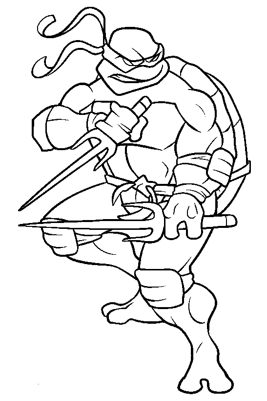 Раскраска: Черепашки ниндзя (Супер герой) #75412 - Бесплатные раскраски для печати