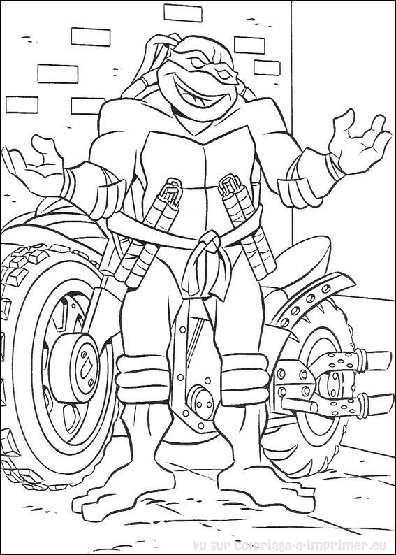 Раскраска: Черепашки ниндзя (Супер герой) #75446 - Бесплатные раскраски для печати