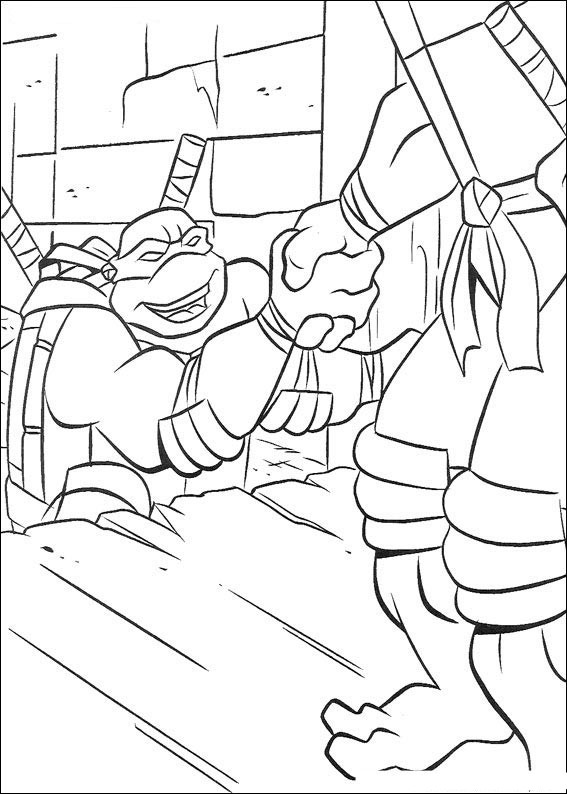 Раскраска: Черепашки ниндзя (Супер герой) #75502 - Бесплатные раскраски для печати