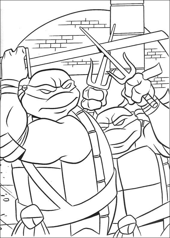 Раскраска: Черепашки ниндзя (Супер герой) #75567 - Бесплатные раскраски для печати