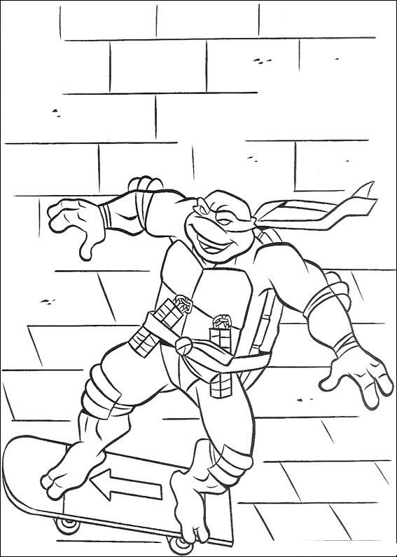 Раскраска: Черепашки ниндзя (Супер герой) #75596 - Бесплатные раскраски для печати