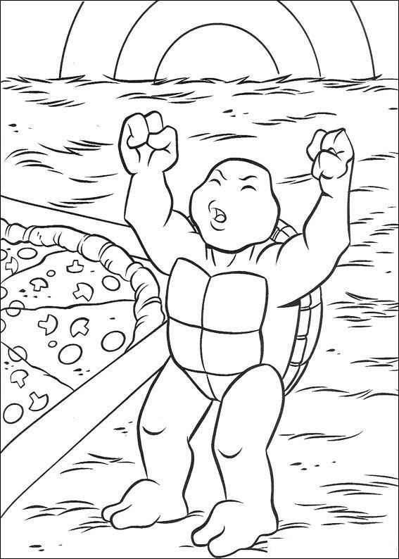 Раскраска: Черепашки ниндзя (Супер герой) #75610 - Бесплатные раскраски для печати