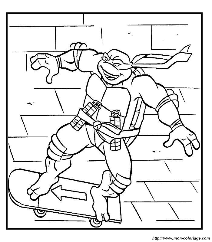 Раскраска: Черепашки ниндзя (Супер герой) #75639 - Бесплатные раскраски для печати