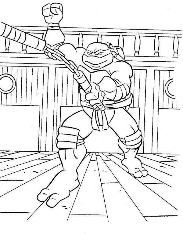 Раскраска: Черепашки ниндзя (Супер герой) #75668 - Бесплатные раскраски для печати