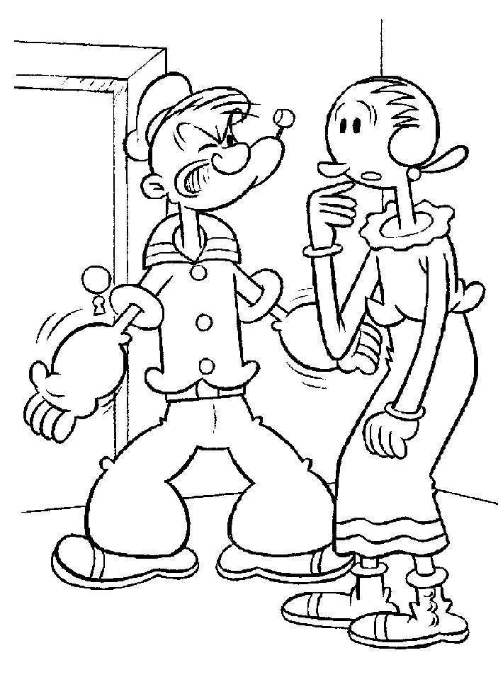 Раскраска: Popeye (Супер герой) #84714 - Бесплатные раскраски для печати