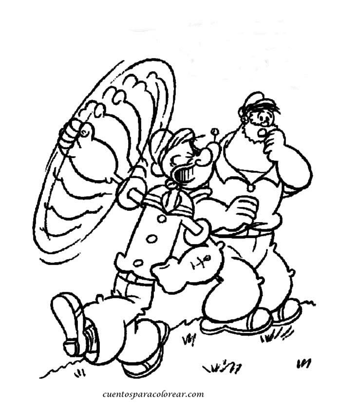 Раскраска: Popeye (Супер герой) #84719 - Бесплатные раскраски для печати
