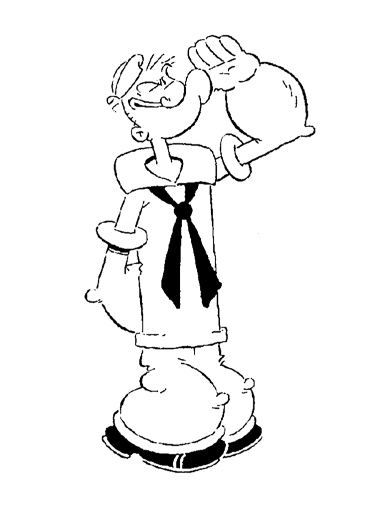 Раскраска: Popeye (Супер герой) #84728 - Бесплатные раскраски для печати