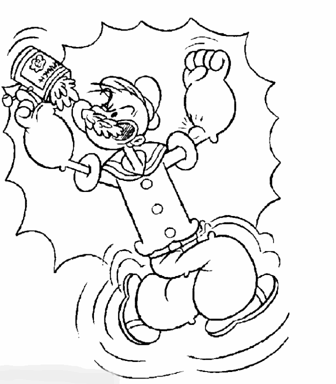 Раскраска: Popeye (Супер герой) #84730 - Бесплатные раскраски для печати