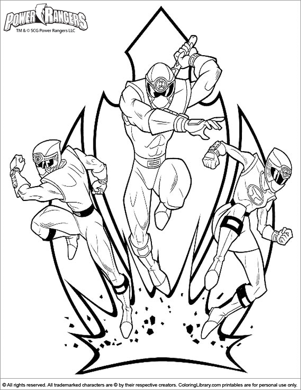 Раскраска: Могучие Рейнджеры (Супер герой) #49995 - Бесплатные раскраски для печати