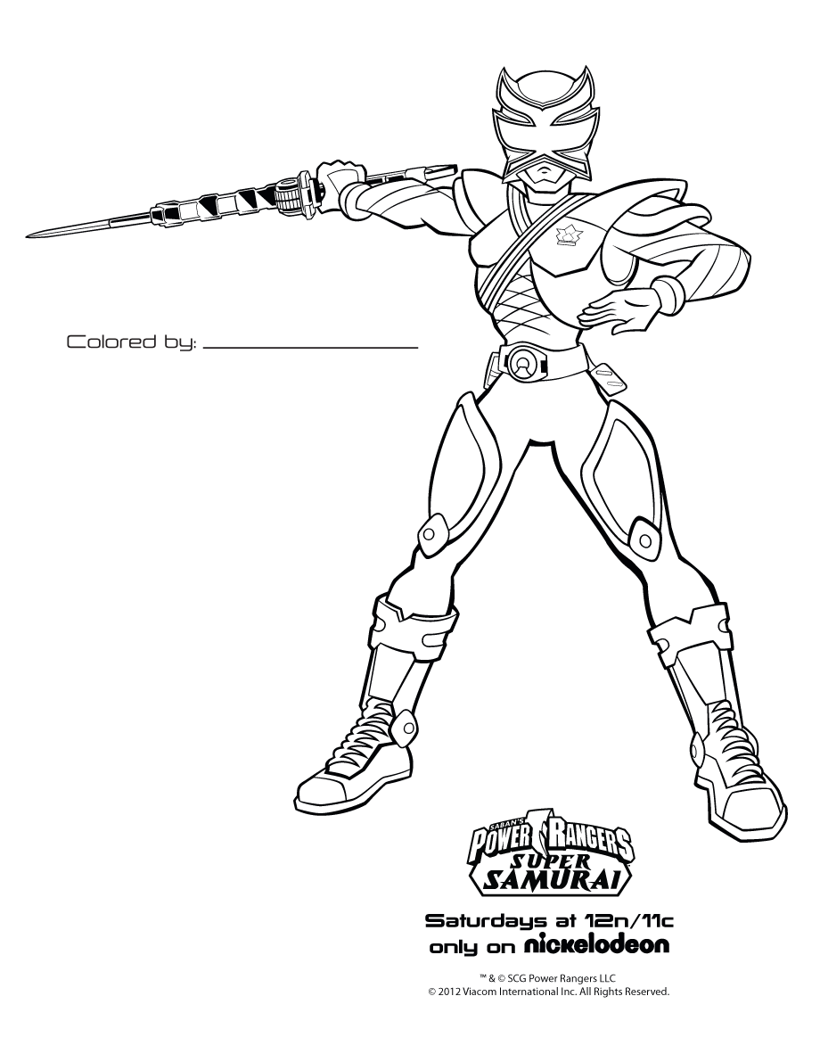 Раскраска: Могучие Рейнджеры (Супер герой) #50002 - Бесплатные раскраски для печати