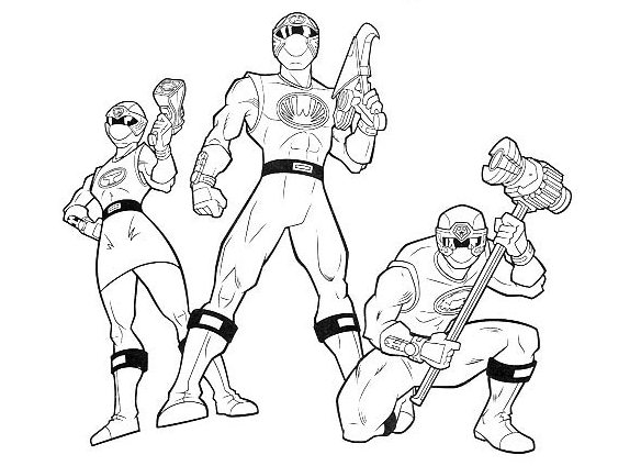 Раскраска: Могучие Рейнджеры (Супер герой) #50031 - Бесплатные раскраски для печати