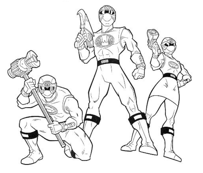 Раскраска: Могучие Рейнджеры (Супер герой) #50065 - Бесплатные раскраски для печати