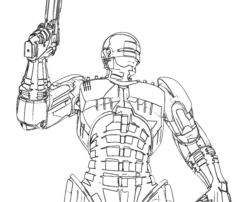 Раскраска: Робокоп (Супер герой) #71334 - Бесплатные раскраски для печати