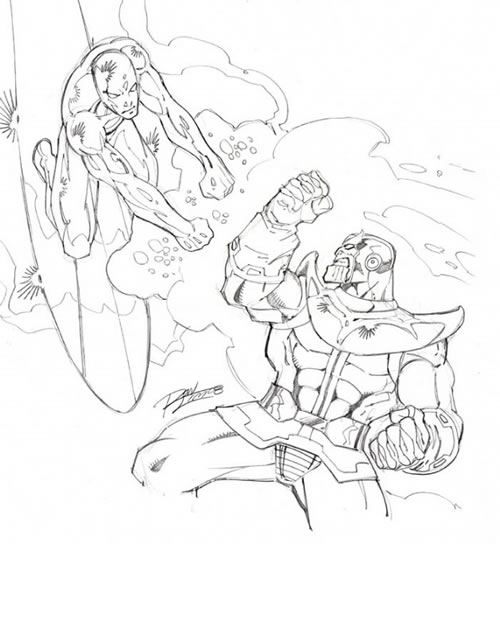 Раскраска: Серебряный Серфер (Супер герой) #81162 - Бесплатные раскраски для печати