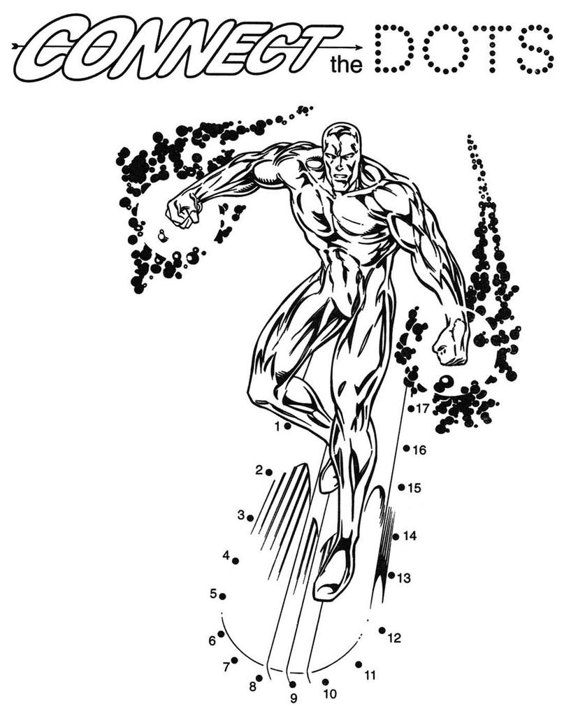 Раскраска: Серебряный Серфер (Супер герой) #81178 - Бесплатные раскраски для печати
